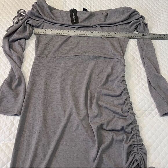 PrettyLittleThing Light Gray Cowl Neck Dress women's Size 12 - Picture 10 of 15